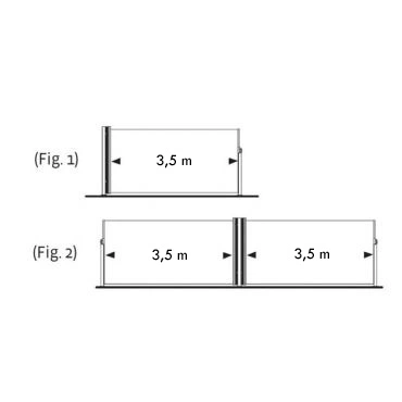 Windschermpakket XL Antraciet 160x700cm