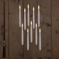 Zwevende LED Kaarsen met Toverstaf 15cm 10st